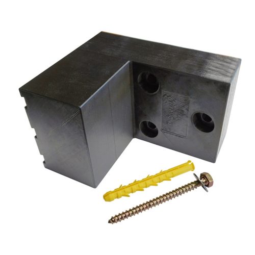 ING Bloc ITE + Fixations Long. 14CM pour Déport de Gonds de Volets Haut. 12CM Ep. 60MM