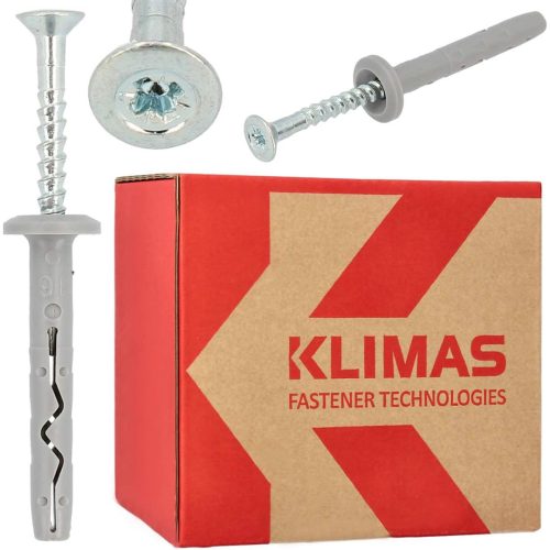 KLIMAS Chevilles à montage rapide avec vis à tête fraisée