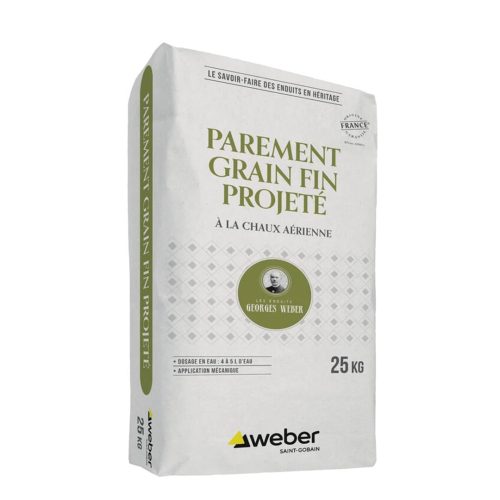 Weber parement grain fin projeté